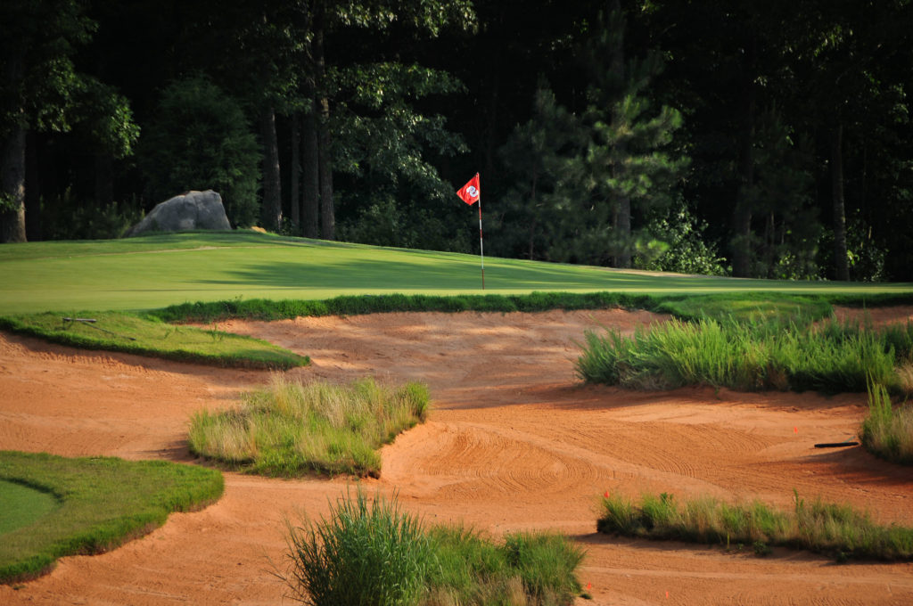 Tenth hole at the Lonnie Poole Golf Course.