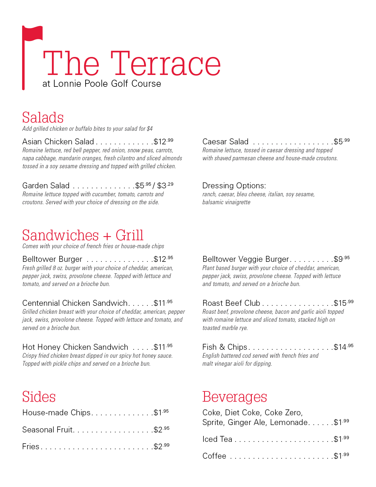 Dining Lonnie Poole Golf Course